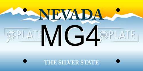 MG4 Nevada License Plate