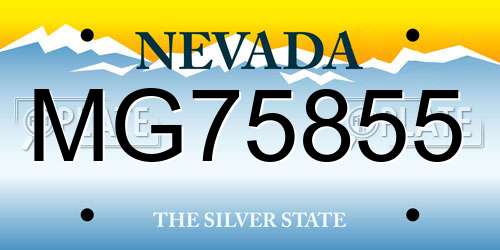 MG75855 Nevada License Plate