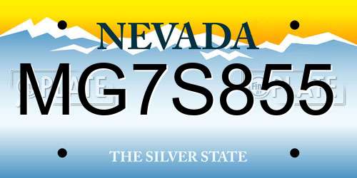 MG7S855 Nevada License Plate