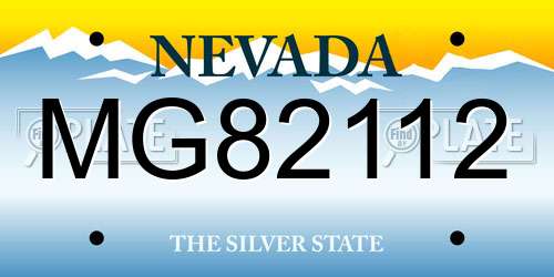 MG82112 Nevada License Plate