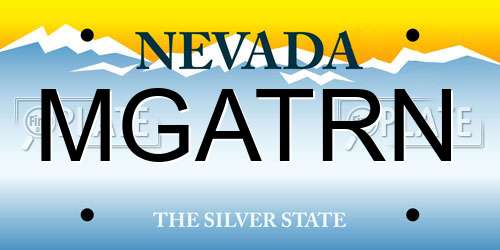 MGATRN Nevada License Plate