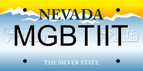 MGBTIIT Nevada License Plate