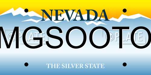 MGSOOTO Nevada License Plate