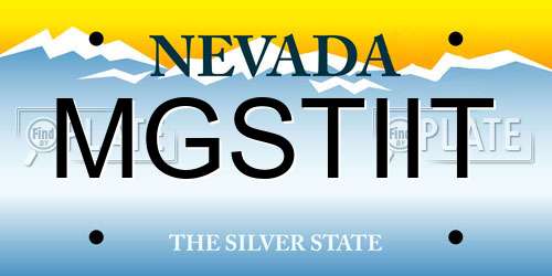 MGSTIIT Nevada License Plate