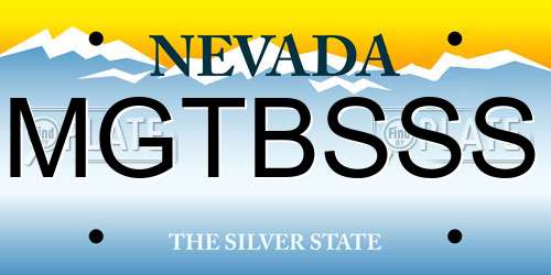 MGTBSSS Nevada License Plate