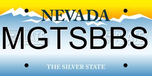MGTSBBS Nevada License Plate