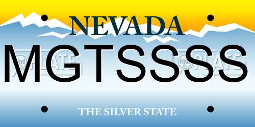 MGTSSSS Nevada License Plate