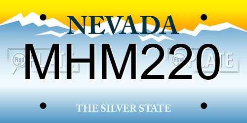 MHM220 Nevada License Plate