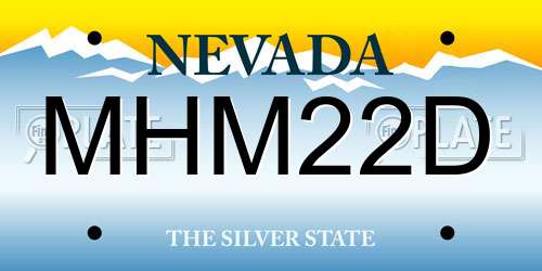 MHM22D Nevada License Plate