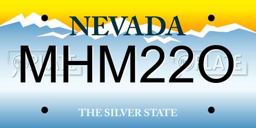 MHM22O Nevada License Plate