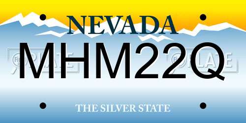 MHM22Q Nevada License Plate