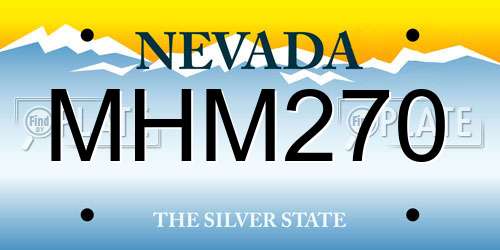 MHM270 Nevada License Plate