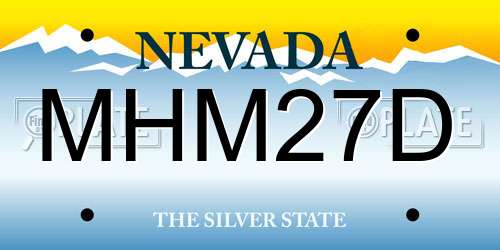 MHM27D Nevada License Plate