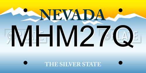 MHM27Q Nevada License Plate