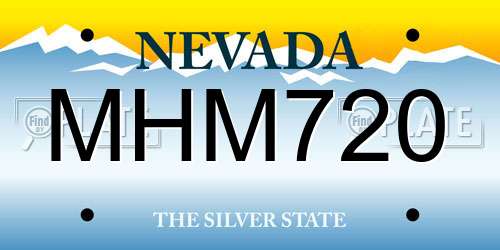 MHM720 Nevada License Plate
