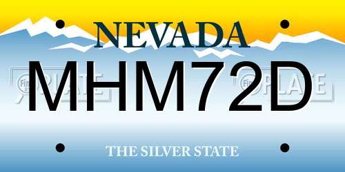 MHM72D Nevada License Plate