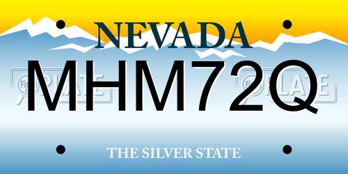 MHM72Q Nevada License Plate