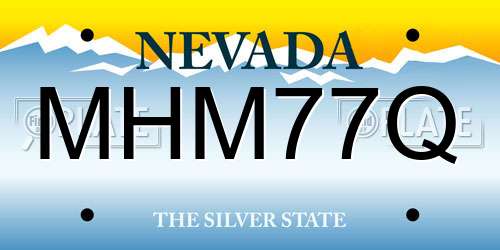 MHM77Q Nevada License Plate