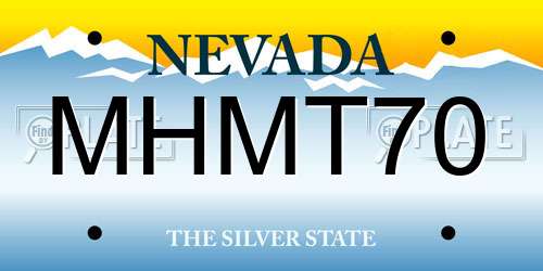 MHMT70 Nevada License Plate