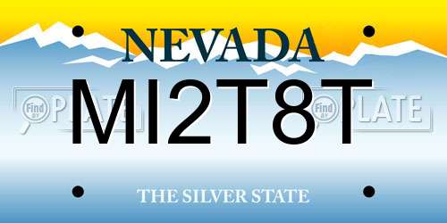 MI2T8T Nevada License Plate