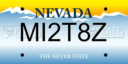 MI2T8Z Nevada License Plate