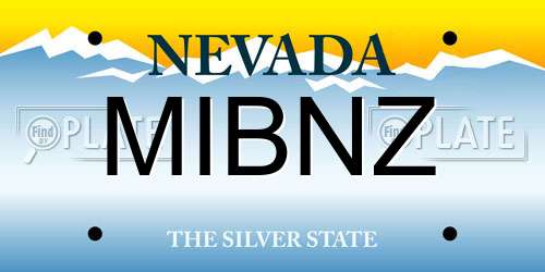 MIBNZ Nevada License Plate