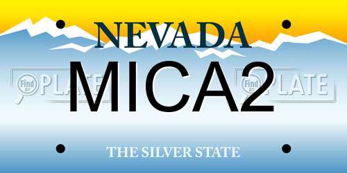 MICA2 Nevada License Plate