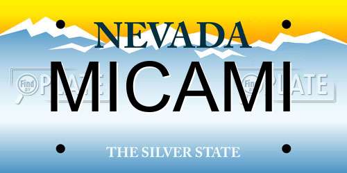 MICAMI Nevada License Plate