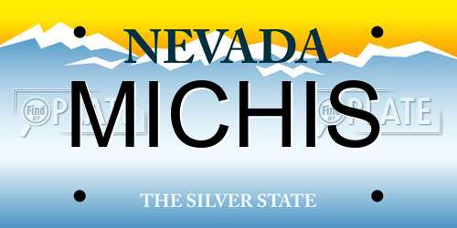 MICHIS Nevada License Plate