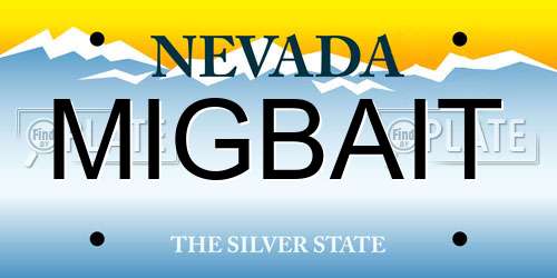 MIGBAIT Nevada License Plate