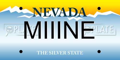 MIIINE Nevada License Plate