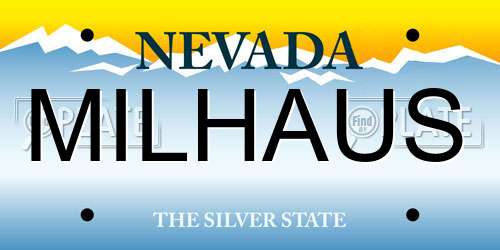 MILHAUS Nevada License Plate