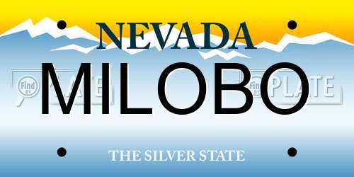 MILOBO Nevada License Plate