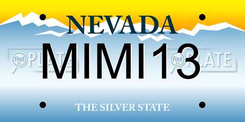 MIMI13 Nevada License Plate