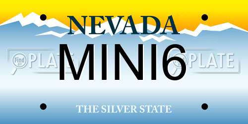 MINI6 Nevada License Plate