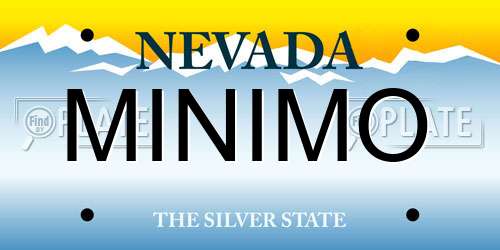 MINIMO Nevada License Plate