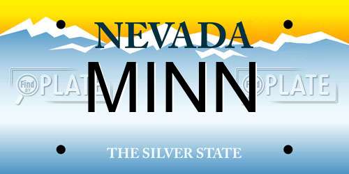 MINN Nevada License Plate