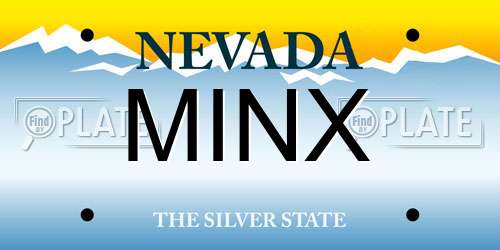 MINX Nevada License Plate