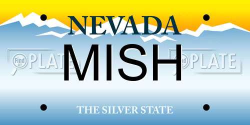 MISH Nevada License Plate