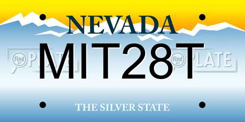 MIT28T Nevada License Plate