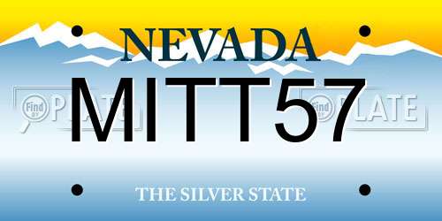 MITT57 Nevada License Plate