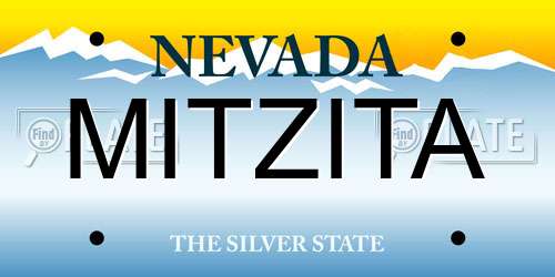 MITZITA Nevada License Plate