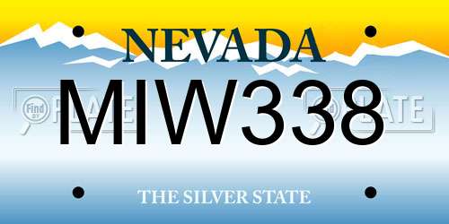 MIW338 Nevada License Plate