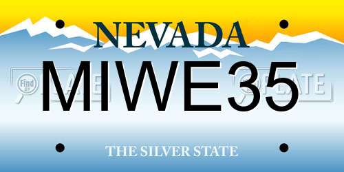 MIWE35 Nevada License Plate