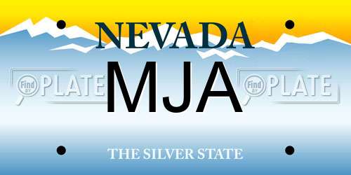 MJA Nevada License Plate