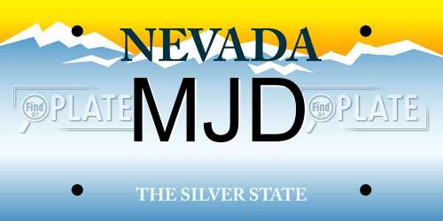 MJD Nevada License Plate