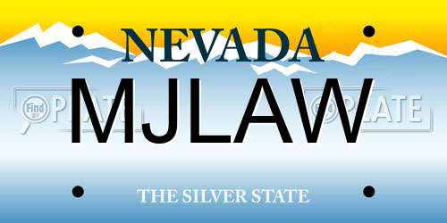 MJLAW Nevada License Plate