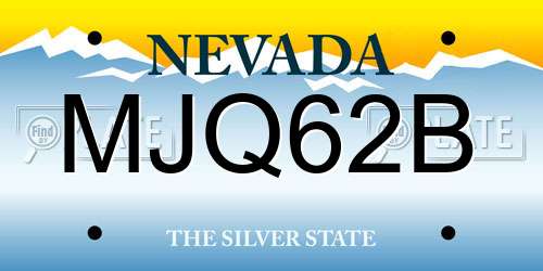MJQ62B Nevada License Plate