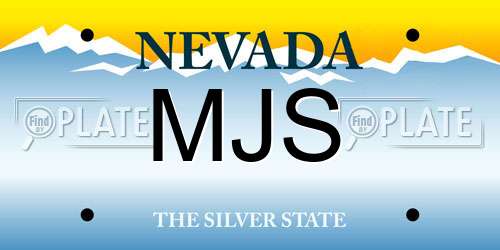 MJS Nevada License Plate
