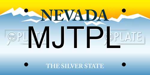 MJTPL Nevada License Plate